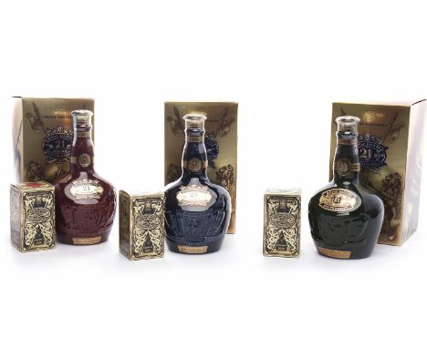 CHIVAS BROTHERS ROYAL SALUTE AGED 21 YEARS - RUBY DECANTERBlended Scotch Whisky. 70cl, 40% volume, in Wade decanter, felt pou