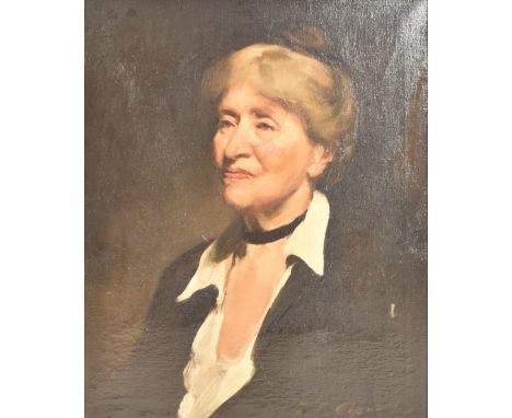 Frank Thomas Copnall (British, 1870-1949) - Portrait of Charlotte Illingworth (nee Boyle) 1854-1936 - An original oil on canv