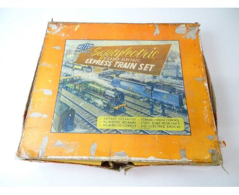 A METTOY O gauge vintage "Safetylectric" battery operated express train set - circa 1950s - F/G in P/F box