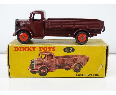 A DINKY 412 Austin Wagon in maroon with red hubs - G/VG in G box