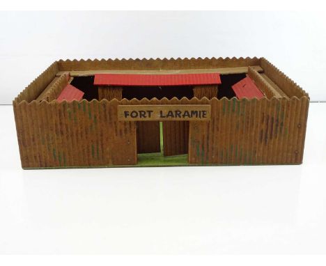 A vintage 1960s Wild West Fort Laramie (possibly Timpo?) together with a group of Timpo Native American plastic figures - G/V