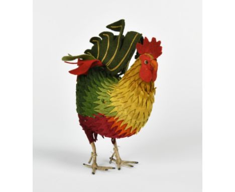 Steiff, Hahn, Germany VK, ca. 1910-1915, 22 cm, Altersspuren