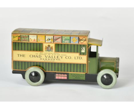 Chad Valley, Werbelieferwagen, England, 25 cm, Blech, UW ok, Z 1-
