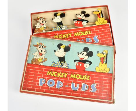 Chad Valley, Mickey Mouse Pop Ups, England, 36x24 cm, Holz, unvollständig, Z 2