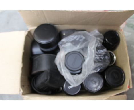 A selection of SLR camera lenses 