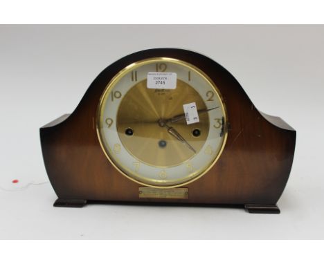 A Bentina 8 day mantle clock, 1950s 