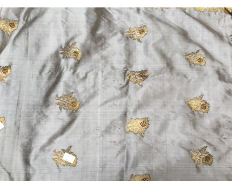 Five and a quarter meters long - 1.18 metres wide approx, an Edwardian textile garment that was a sari and given by a soldier