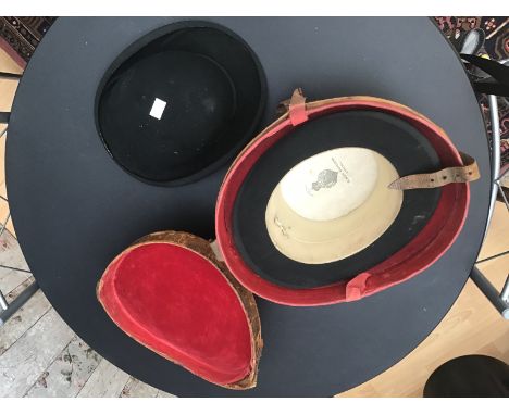 Blacow Bros. Kendal, boxed Top Hat by Christies, London and a vellum Bowler