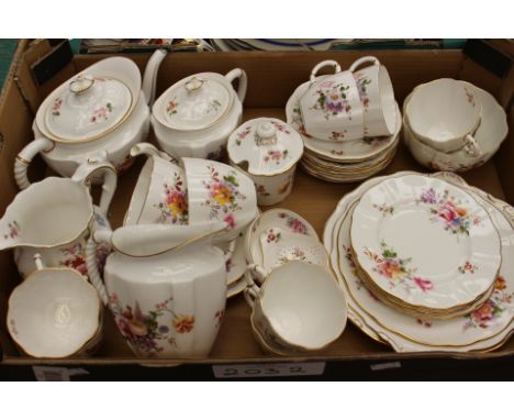 Hammersley part tea service, Royal Crown Derby pattern 2451 part coffee service, Spode, Felspar' porcelain part tea service e