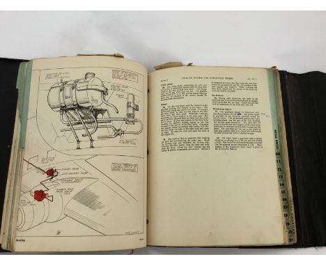 Vickers Viking maintenance manual, 1940s, original leather case, Aeronautica interest