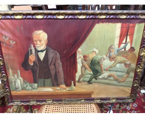 R..R...., 'Pasteur - La Rage', indistinctly signed and dated 1929 l.l., oil on canvas, 47cm by 75cm