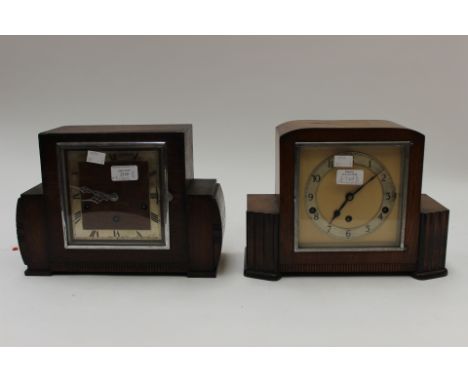 'Garrard', mantle clock, with 'Gufa', mantle clock, both circa 1930s, both with key and pendulum (2)