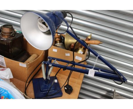 A blue Angleposie 1227 lamp