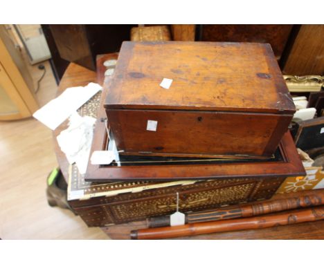 An Edwardian bell pull, cabinet front with various windows for lighting, J. Perkins & Co. Lubeenham, a pine soap box, a cigar
