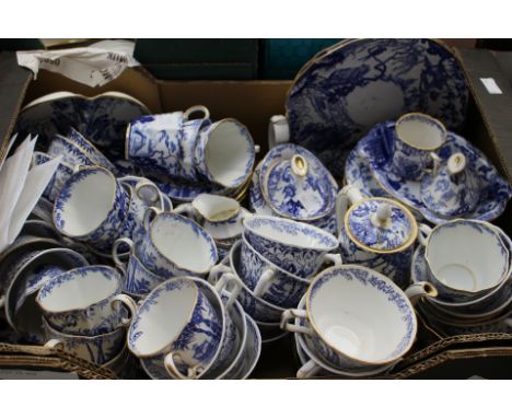 A large Royal Crown Derby 'Mikado' pattern tea and coffee service, assorted shapes (one box) 