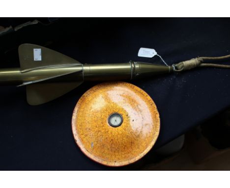 A Walker's Patent Harpoon Ship Log A2 London.  Maker marked with Anchor and "TW" to each fin. Along with a Chinese Compass. (