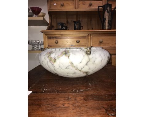 VINTAGE GLASS LIGHT BOWL