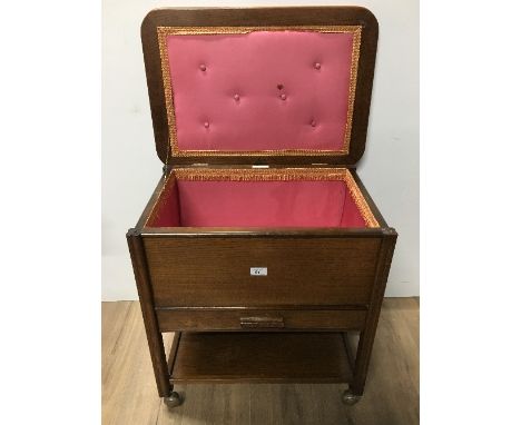 VINTAGE SEWING BOX TROLLEY