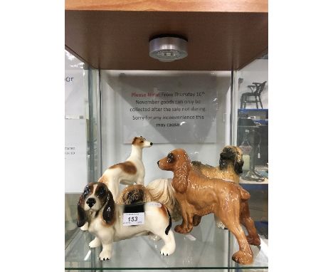 5X VINTAGE DOG ORNAMENTS