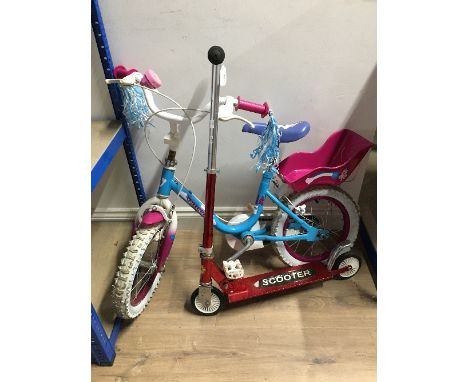 GIRLS BIKE AND SCOOTER