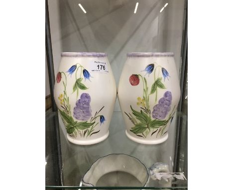 PAIR OF VINTAGE RADFORD HAND PAINTED VASES