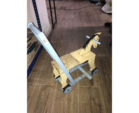 VINTAGE WOODEN HORSE