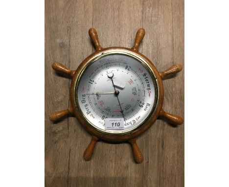 SHIPS WHEEL BAROMETER