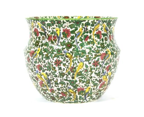 Royal Doulton, Persian jardinière and two Woodland Burslem plates, two further Ashworth Dublin examples (5)