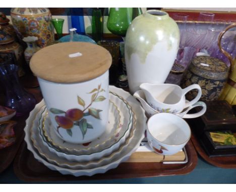 A Collection of Royal Worcester Evesham and Other China to include Portmeirion Cheese Cutter  
