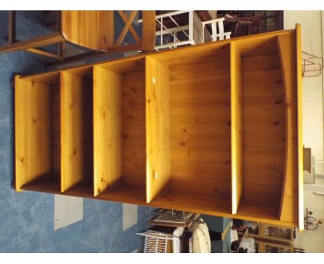 A Pine Five Shelf Open Bookcase 