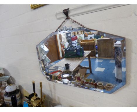 A Vintage Bevel Edged Wall Mirror