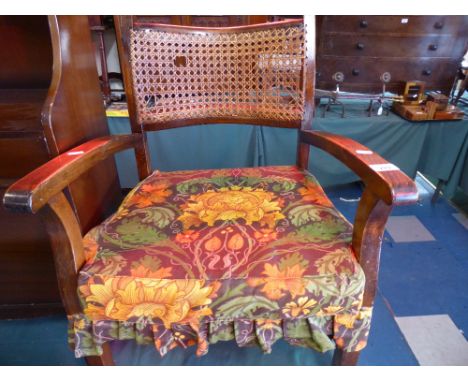 A Vintage Cane Backed Child's Arm Chair, For Restoration 