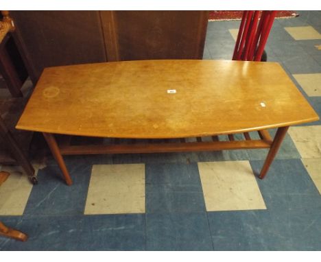 A 1970's Coffee Table with Stretcher Shelf, 120cm Long