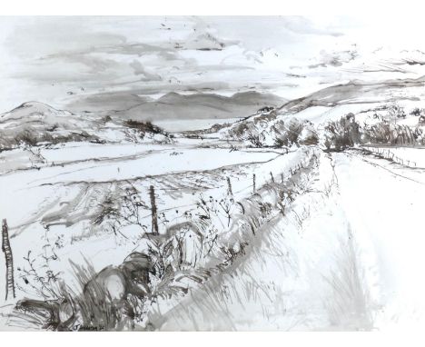 Janette Anderson (Scottish, late 20th century): View of Arran Hills, signed and indistinctly dated, with Society of Scottish 