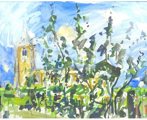 Michael (Mike) R. Hoar ARCA (British, 1943-2017): Horse Chestnuts Old Rectory, South Croxton, oil on board, unsigned,but bear
