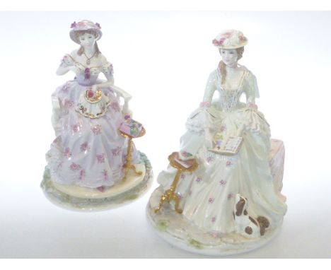 Two Royal Worcester Limited Edition figures, Poetry and Embroidery