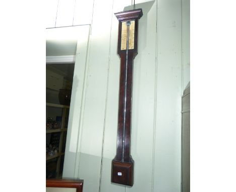 Antique mahogany stick barometer