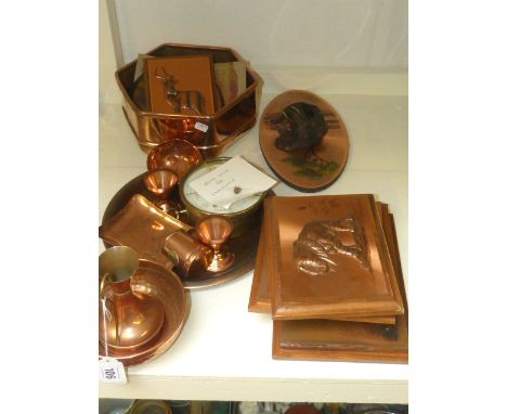 Barometer and collection of African copper pieces