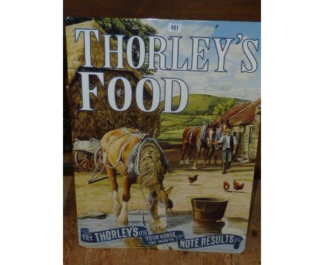 Enamel sign, Thorley's Food, 70cm by 50cm