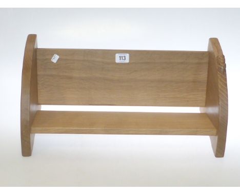Robert Thompson 'Mouseman' book trough, 45.5cm long