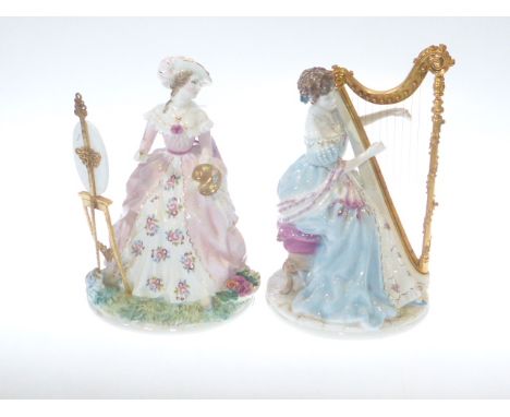 Two Royal Worcester Limited Edition figures, Music and Painting