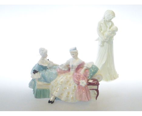 Royal Doulton group, The Love Letter, HN2149 and Royal Worcester figure, Sweet Dreams