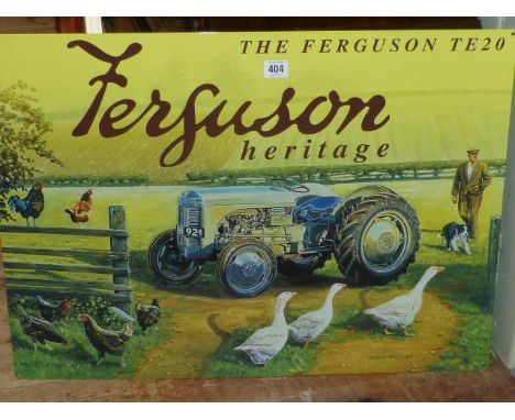 Enamel sign, The Ferguson TE20, 50cm by 70cm