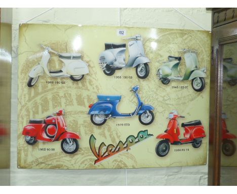 Enamel sign, Vespa, 50cm by 70cm