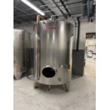 2014 Letina 4000 Liter Stainless Steel Wine Tank, Partial Dimple Jacket, Approx 60" | Rig Fee $400