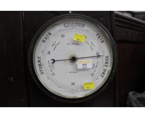 W H Telfords of Whitehaven circular barometer