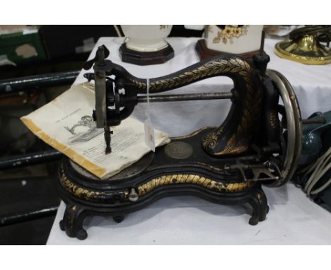 Early Jones manual sewing machine