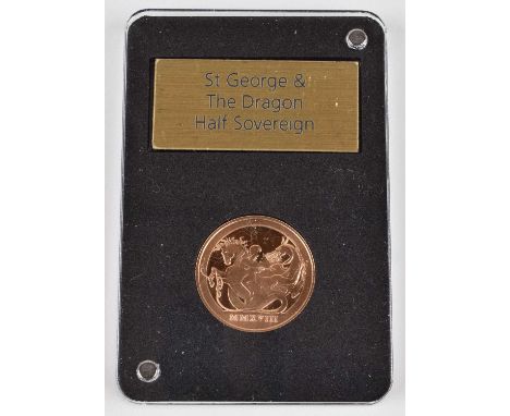 2018, Gibraltar, St. George and the Dragon, Proof Half-Sovereign, weight 3.99g, diameter 19.30mm, struck in 22-carat gold, R.