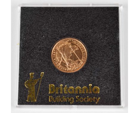 A Royal Mint 1987 Gold Bullion Britannia, Twenty-five pounds, Obverse portrait by Raphael Maklouf R. Standing figure of Brita