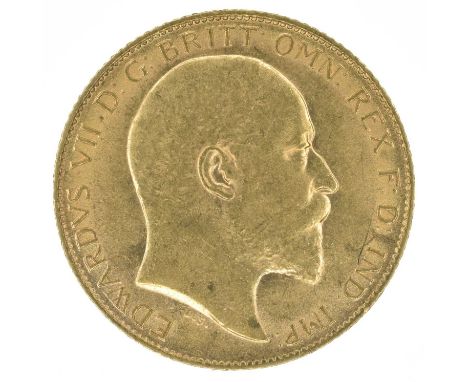 King Edward VII, Half-Sovereign, 1910, Bare head r. R. St. George and dragon, London Mint, edge milled, gold, weight 4.0g, S.